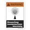 Signmission ANSI Warning, Rigid Plastic, 10" x 7", Landscape, Rf Microwave Energy Controlled Area OS-WS-P-710-L-19961 - alternate 1